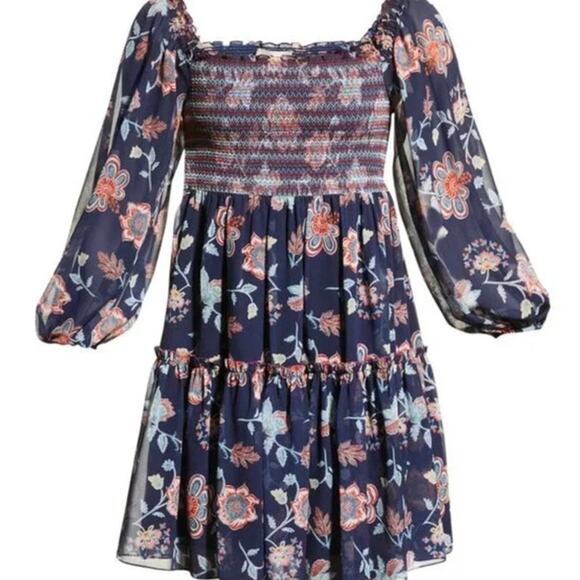 SACHIN + BABI Dress Size XS Evening Gown NEW LOLA Dress Botanical Mini Smocked - Picture 5 of 12